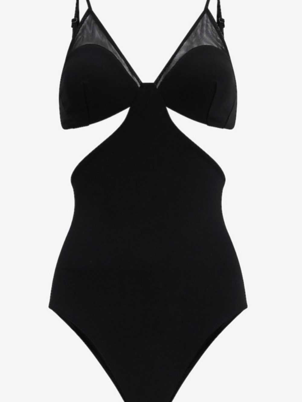 Express Black Mesh Cutout Bodysuit Women’s Small NWT $68
